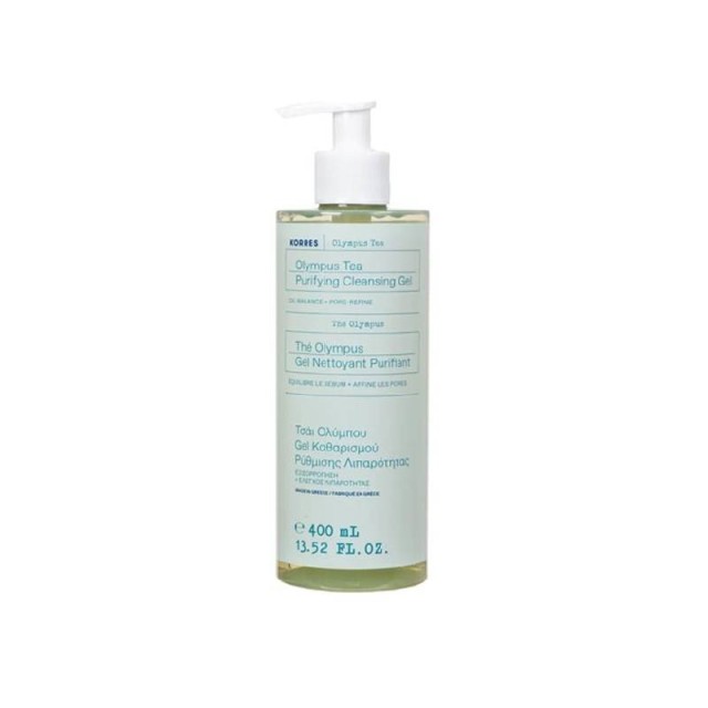 Korres Olympus Tea Purifying Cleansing Gel Τζελ Καθαρισμού Προσώπου για την Ρύθμιση της Λιπαρότητας 400ml