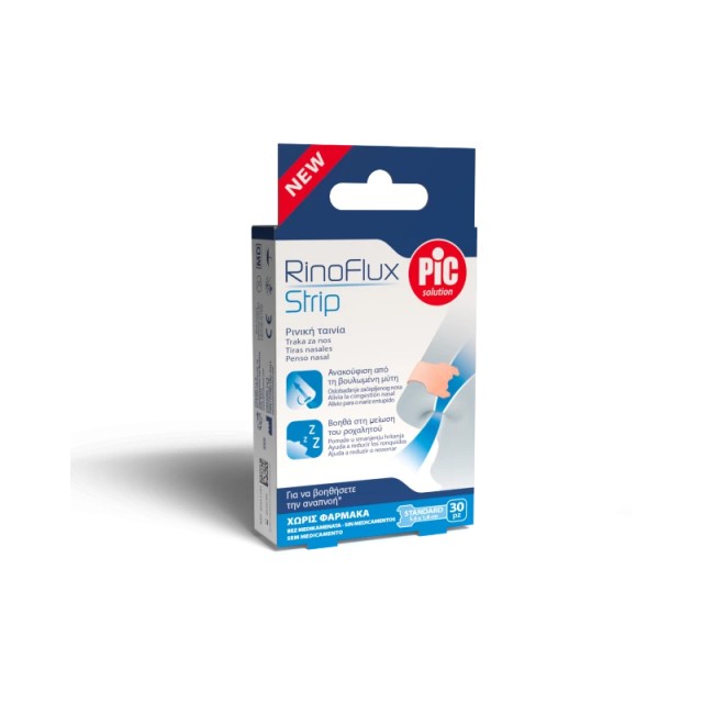 PiC Ρινικές Ταινίες Rinoflux Strip Standard 5,6x1,8cm 30τεμ.