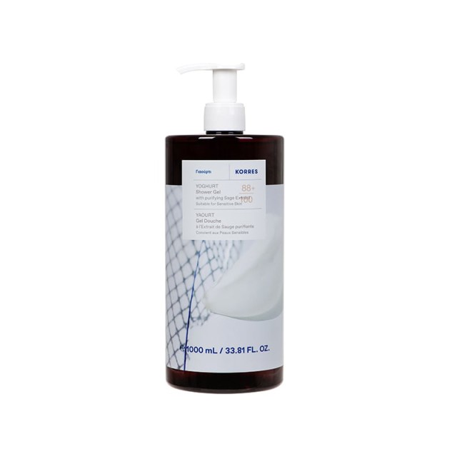 Korres Renewing Body Cleanser Yoghurt, Αφρόλουτρο Γιαούρτι 1lt