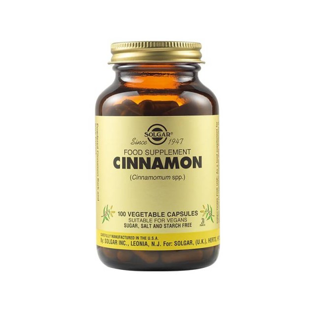 Solgar Cinnamon, 100vcaps