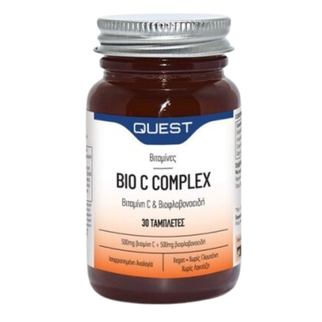 Quest Bio C Complex Vitamin C 500mg & Bioflavonoids 30 Ταμπλέτες