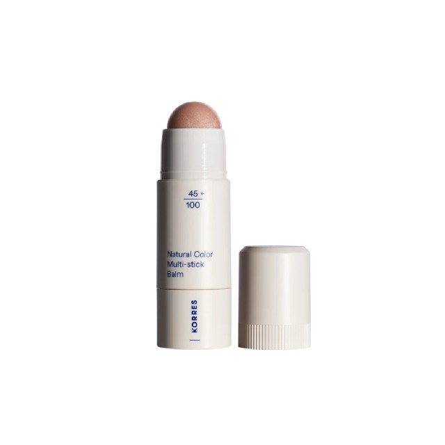 Korres Natural Color Multi-Stick Balm N.02 Glass Peach Στικ Πολλαπλών Χρήσεων για Φυσική Λάμψη 4.5g