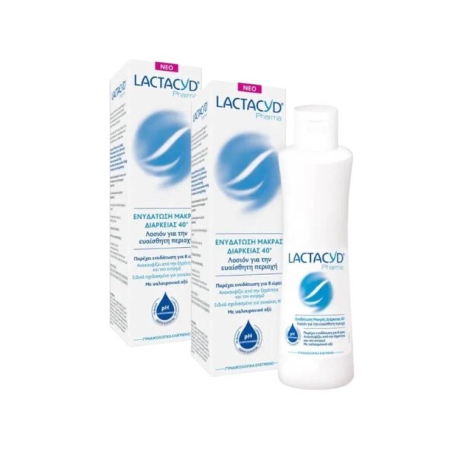 Lactacyd Promo Long Lasting Moisturising Λοσιόν Καθαρισμού για την Καθημερινή Φροντίδα της Ευαίσθητης Περιοχής, 250ml 1+1 ΔΩΡΟ