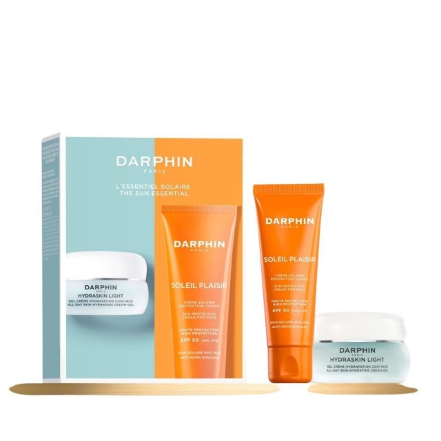 Darphin Promo Hydraskin Light All-Day Skin-Hydrating Cream Gel 30ml & Soleil Plaisir Sun Protective Face Cream Spf50, 50ml
