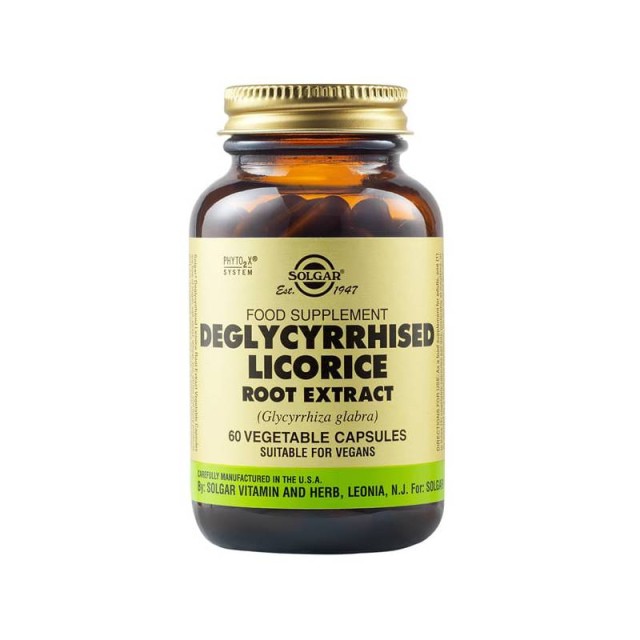 Solgar Deglycyrrhised Licorice Root Extract, 60vcaps