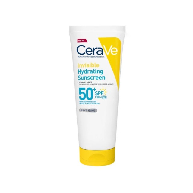 Cerave Invisible Hydrating Sunscreen Αντηλιακό για Πρόσωπο & Σώμα SPF50+, 177ml