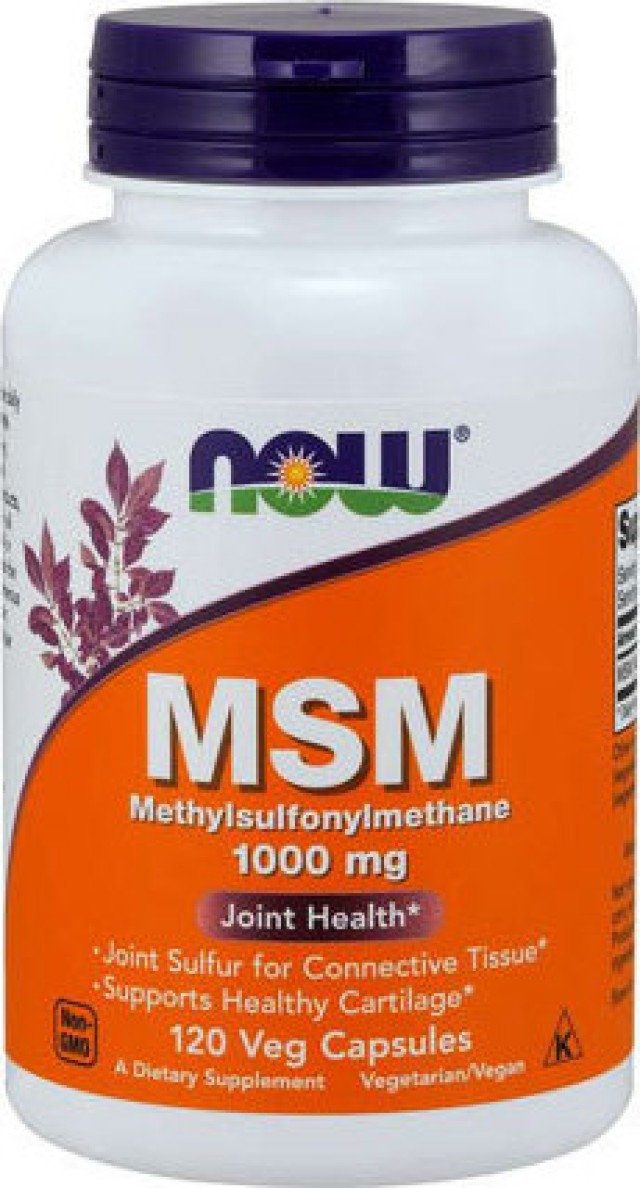 Now Foods MSM Συμπλήρωμα για την Υγεία των Αρθρώσεων 1000mg 120 φυτικές κάψουλες