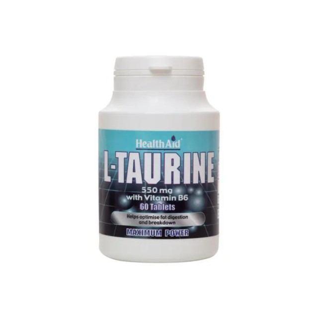 Health Aid L-Taurine 550mg + Vitamin B6 60tabs