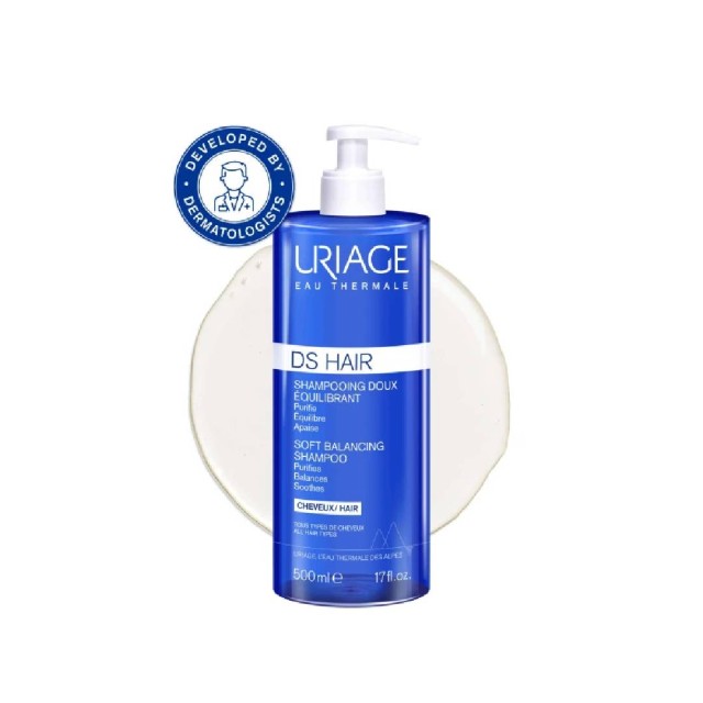 Uriage DS Hair Απαλό Σαμπουάν Εξισορρόπησης 500ml