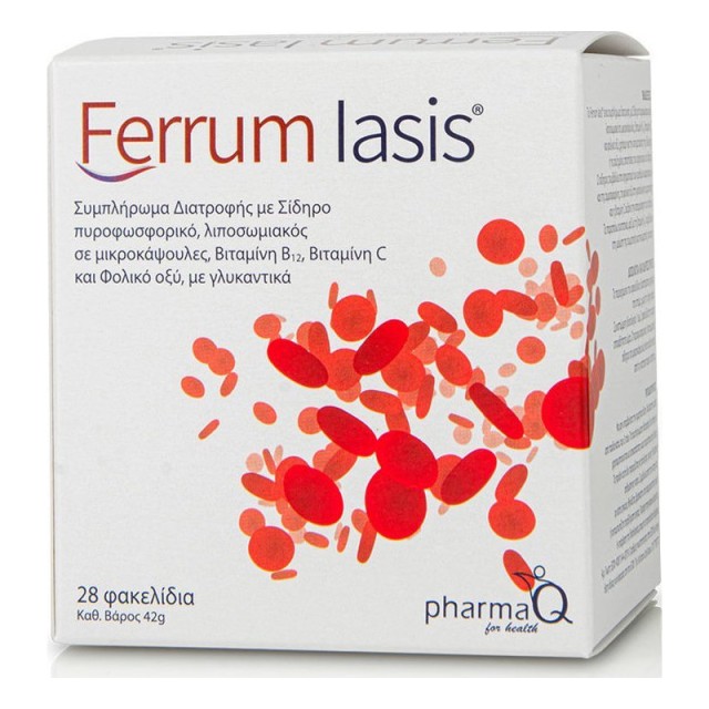 PharmaQ Ferrum Iasis Συμπλήρωμα Διατροφής Σιδήρου 28 φακελάκια