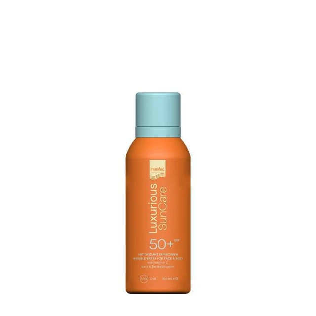 Intermed Luxurious Suncare Antioxidant Sunscreen Invisible Spray SPF 50+ Αντηλιακό Σπρέι για Πρόσωπο & Σώμα, 100ml