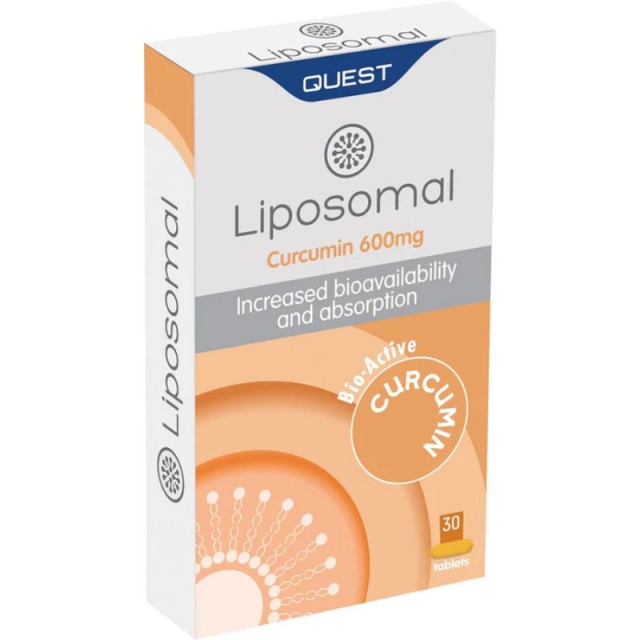 Quest Liposomal Curcumin Συμπλήρωμα Διατροφής με Λιποσωμική Κουρκουμίνη 600mg, 30tabs