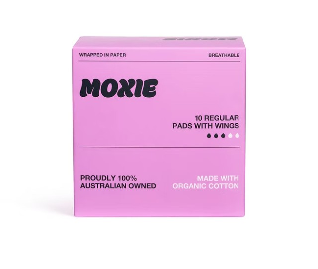 Moxie Organic Cotton Regular Pads with Wings 10τεμ