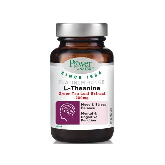 Power of Nature Platinum Range L-Theanine 200mg, 60 Κάψουλες