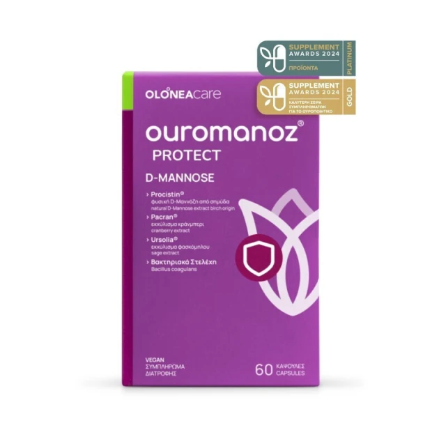 Olonea Ouromanoz Protect D-Mannose για τις Λοιμώξεις του Ουροποιητικού 60 κάψουλες