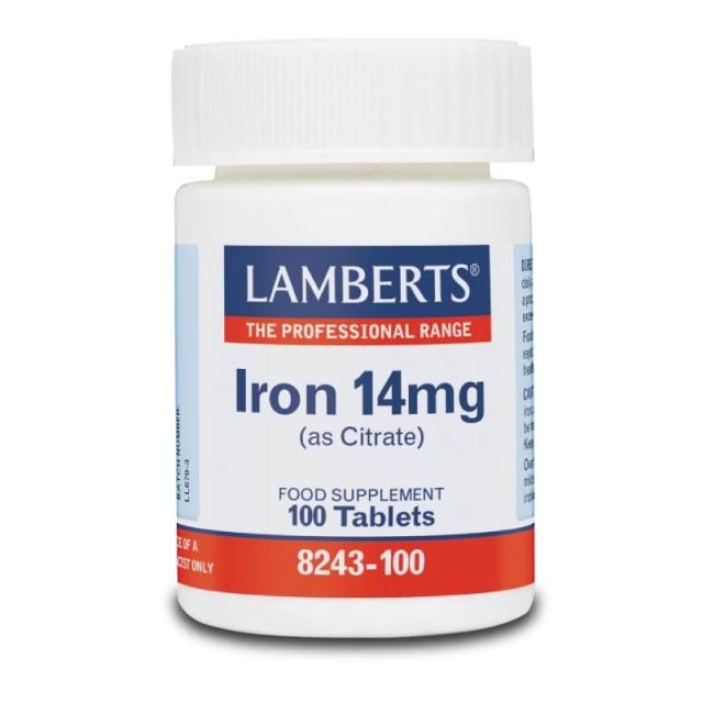 Lamberts Iron (as Citrate) 14mg 100 ταμπλέτες