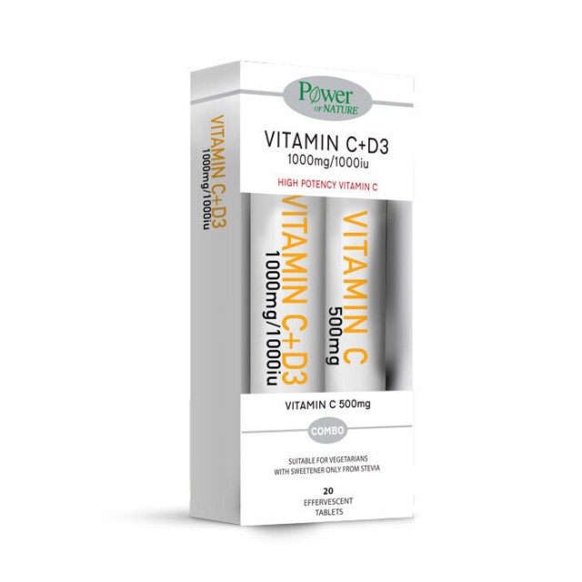 Power Health Promo Vitamin C 1000mg + D3 1000iu 20 Effer.tabs & Vitamin C 500mg 20 Effer.tabs