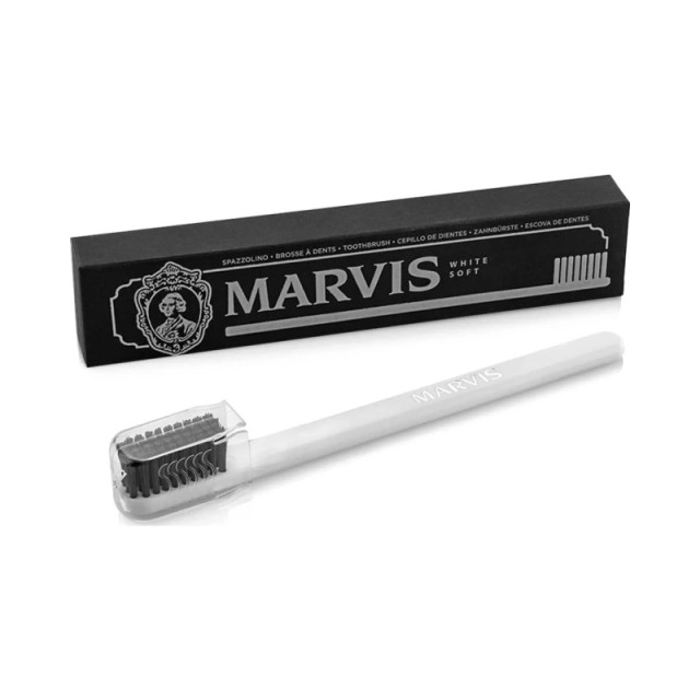 Marvis White Soft Toothbrush Οδοντόβουρτσα, 1τεμ - Λευκό Μαύρο