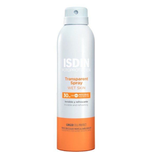 Isdin Transparent Spray Wet Skin SPF30+ Αντηλιακό Σώματος 250ml