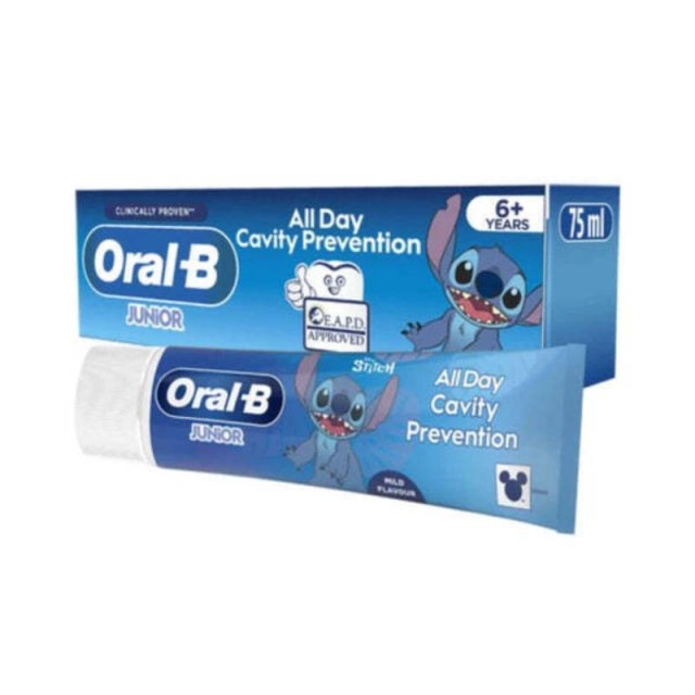 Oral-B Pro Junior Stitch Οδοντόκρεμα για Παιδιά 6+ Ετών, 75ml