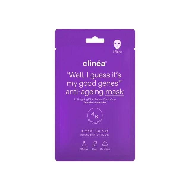 Clinéa Μάσκα Προσώπου Αντιγήρανσης Anti-Ageing Biocellulose Face Mask 1τεμ.