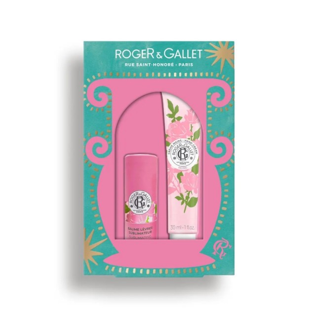 Roger & Gallet Promo Rose Lip Balm 3.5gr & Hand Cream 30ml