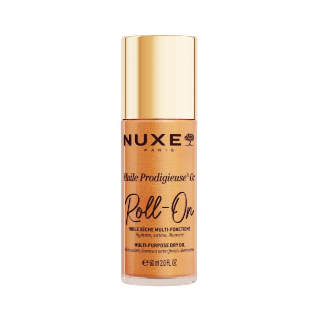 Nuxe Huile Prodigieuse OR Ιριδίζον Ξηρό Λάδι για Πρόσωπο, Σώμα & Μαλλιά σε Μορφή Roll On 60ml