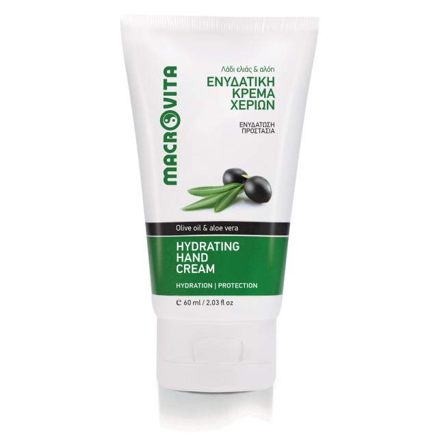 Macrovita Ενυδατική Κρέμα Χεριών με Λάδι Ελιάς και Αλόη 60ml
