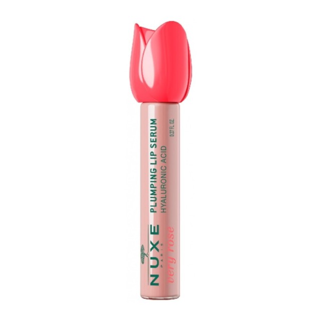 Nuxe Very Rose Hyaluronic Acid Plumping Lip Serum Ενυδατικό Serum Χειλιών για Άμεσο Όγκο με Υαλουρονικό Οξύ 8ml