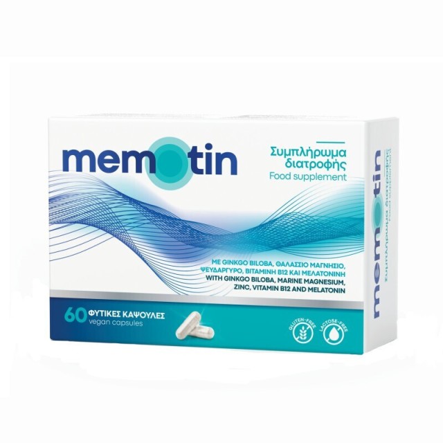 BioAxess Memotin Συμπλήρωμα Διατροφής για την Μνήμη & τις Εμβοές 60 Φυτικές Κάψουλες