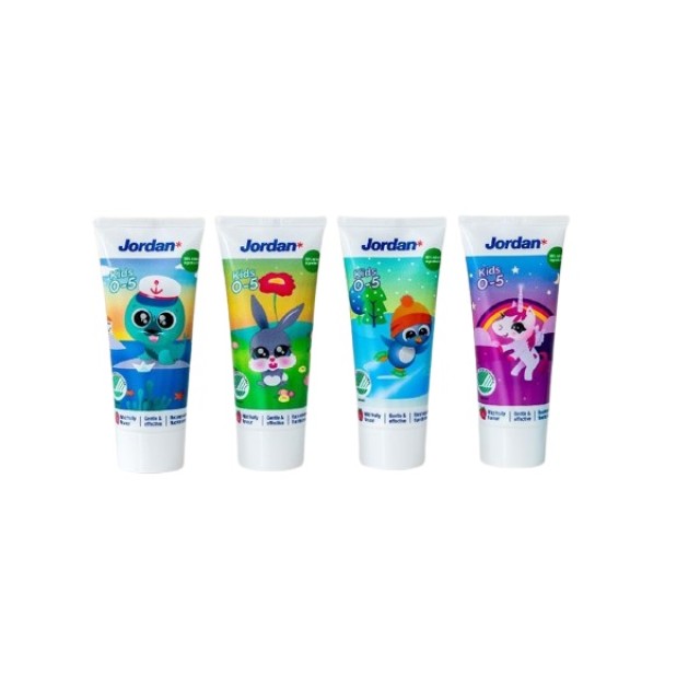 Jordan Kids Toothpaste 1000 PPM Παιδική Οδοντόκρεμα 0-5 Ετών 50ml