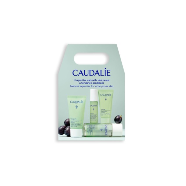 Caudalie Vinopure Promo Purifying Cleanser Gel 30ml + Toner 50ml + Blemish Control Salicylic Serum 10ml + Moisturizing Mattifying Fluid 15ml