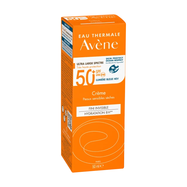 Avene Αντηλιακή Κρέμα Προσώπου για Ξηρό & Ευαίσθητο Δέρμα SPF 50+ HEV Eau Thermale Cream 50ml