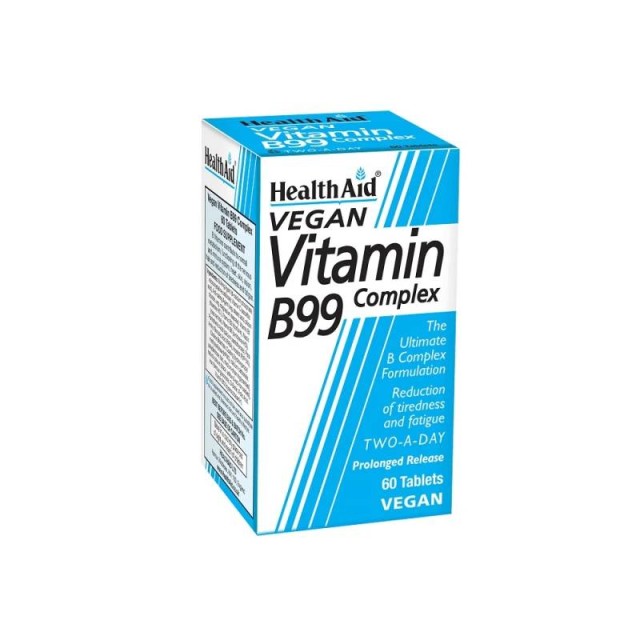 Health Aid B99 Complex Συμπλήρωμα Διατροφής Βιταμινών Β Βραδείας Αποδέσμευσης 60 ταμπλέτες