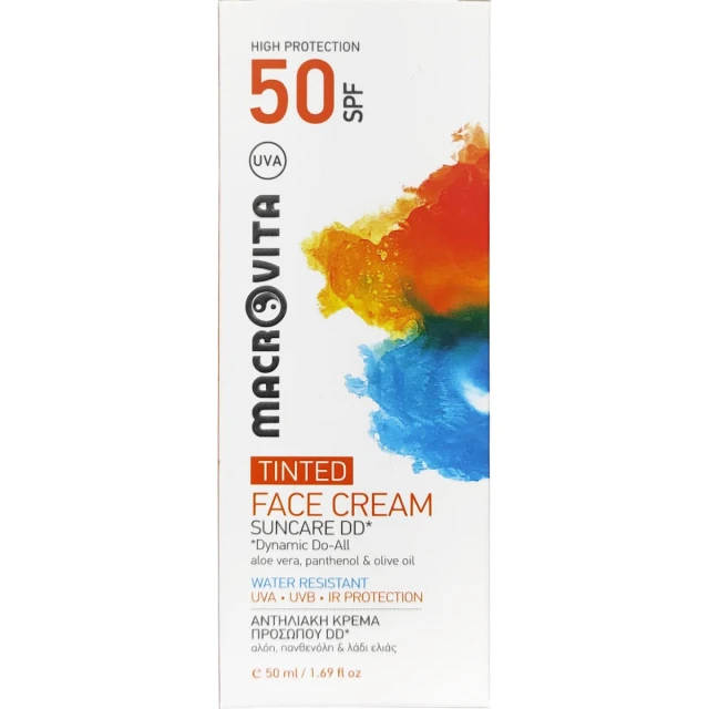 Macrovita DD Cream Tinted Αδιάβροχη Αντηλιακή Κρέμα Προσώπου SPF50 με Χρώμα 50ml