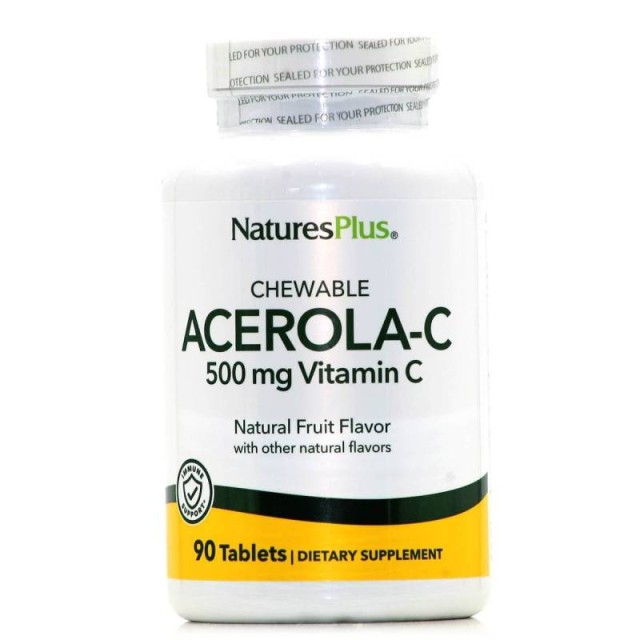 Natures Plus ACEROLA-C COMPLEX 500 MG 90 μασώμενες ταμπλέτες