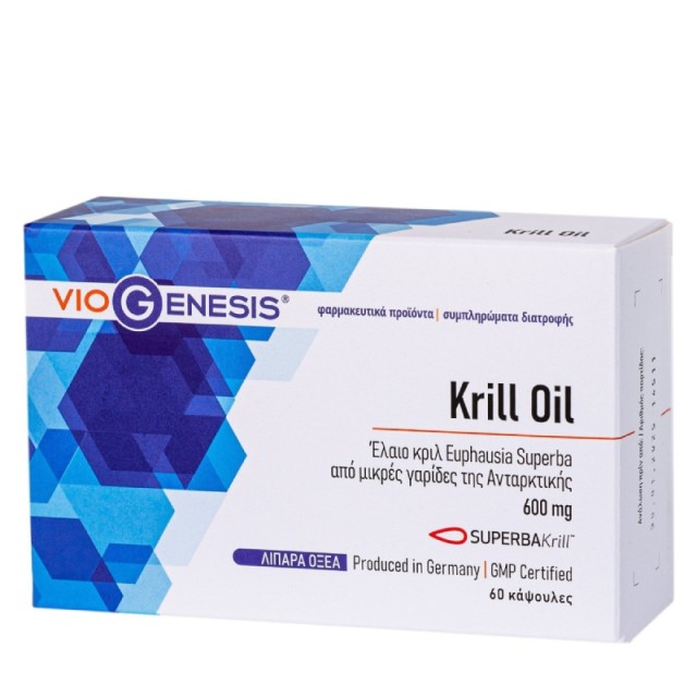 Viogenesis Krill Oil 600mg 60 softgels