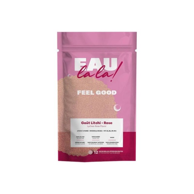 Eau Lala Feel Good Ειδικό Συμπλήρωμα Διατροφής 12 αναβράζοντα δισκία Litchi & Rose