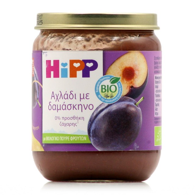 HiPP Βρεφική Φρουτόκρεμα Αχλάδι με Δαμάσκηνο από τον 5ο Μήνα 160gr