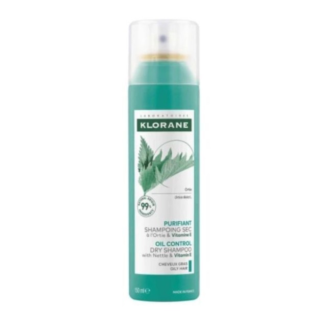Klorane Dry Shampoo Ortie & Vitamin E Σαμπουάν με Τσουκνίδα για Λιπαρά Μαλλιά 150ml