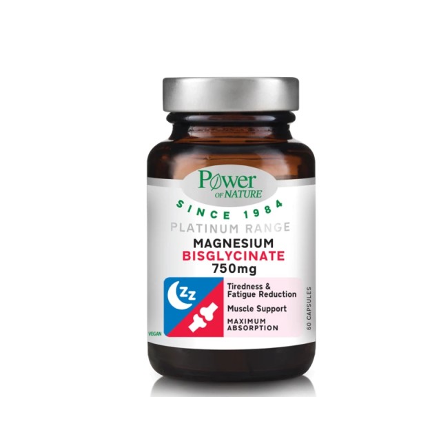 Power of Nature Platinum Range Magnesium Bisglycinate 750mg 60 κάψουλες
