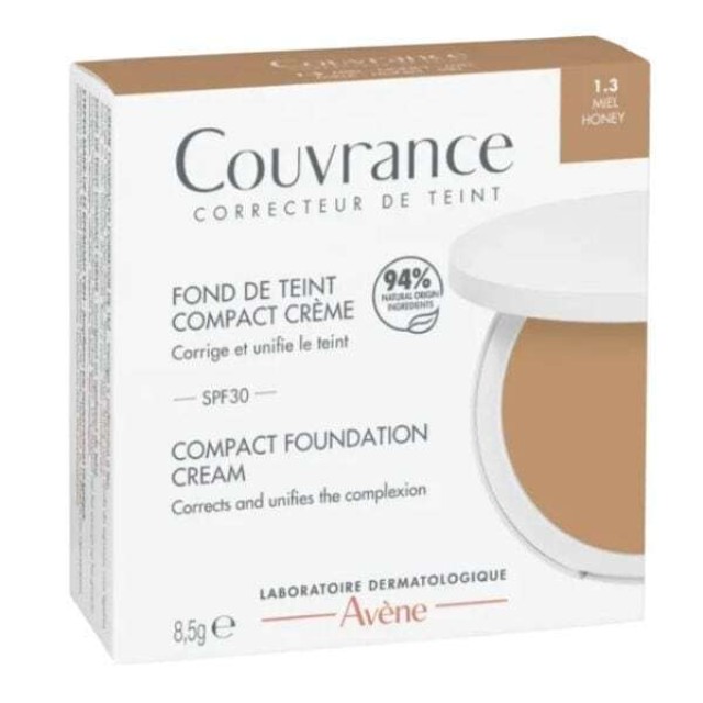Avène Couvrance Make Up σε Μορφή Στερεής Κρέμας 1.3 Miel Honey SPF30 8.5gr