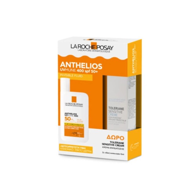 La Roche-Posay Promo Pack Anthelios UVMune 400 Invisible Fluid SPF50+ 50ml & Δώρο Toleriane Sensitive Cream 15ml