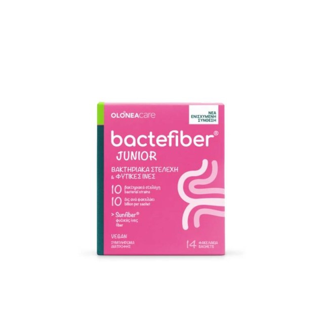 Olonea Bactefiber Junior για τη Δυσκοιλιότητα στην Παιδική Ηλικία με Προβιοτικά και Φυτικές Ίνες 14 Φακελάκια x 4g