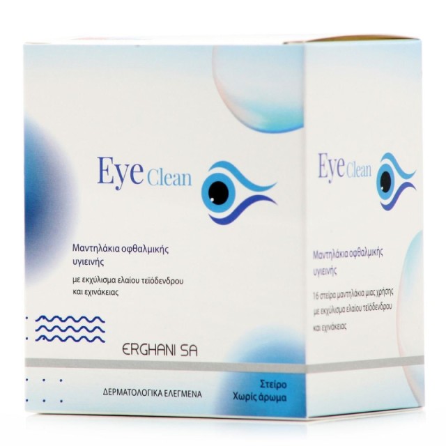 Eye Clean Μαντηλάκια Οφθαλμικής Υγιεινής, 16τεμ