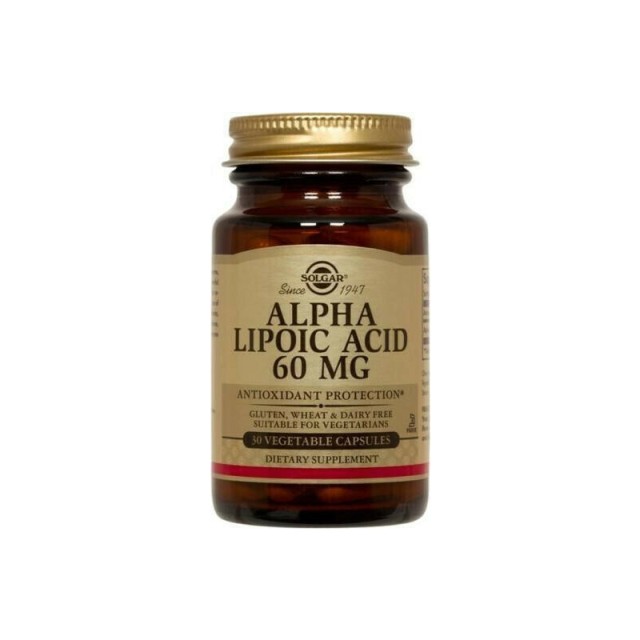 SOLGAR ALPHA LIPOIC ACID  60mg veg.30s