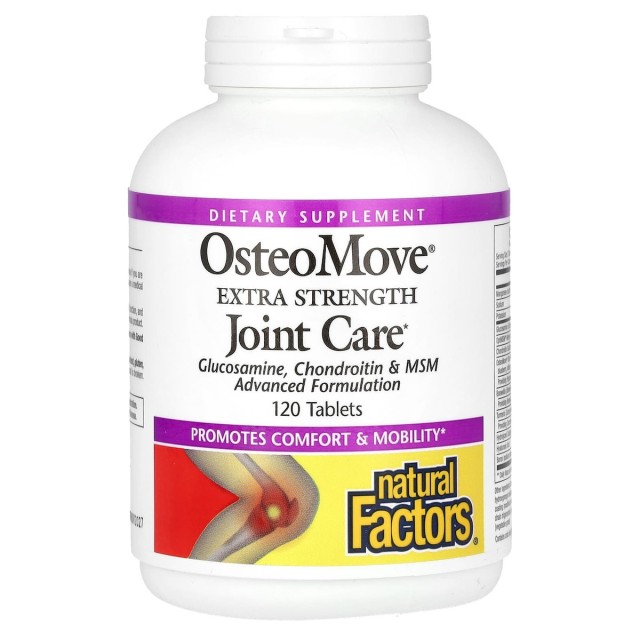 Natural Factors OsteoMove Extra Strength Joint Care για την Καλή Υγεία των Οστών & των Αρθρώσεων 120 Ταμπλέτες