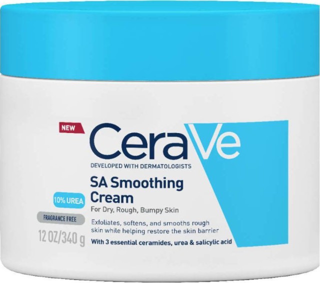 Cerave SA Smoothing Cream Ενυδατική & Απολεπιστική Κρέμα με 10% Ουρία για Ξηρή Επιδερμίδα, 340gr