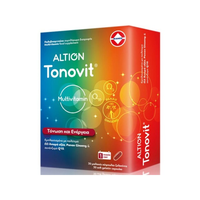 Altion Tonovit Multivitamin Πολυβιταμινούχο Συμπλήρωμα Διατροφής 30 κάψουλες