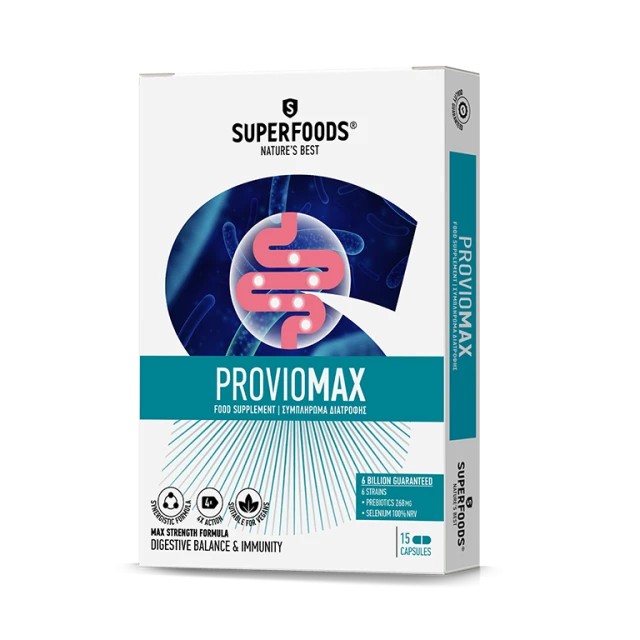 Superfoods Proviomax Συμπλήρωμα Διατροφής Προβιοτικών 15caps